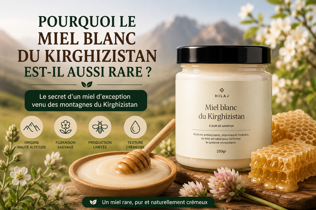 Miel blanc du Kirghizistan d'exception